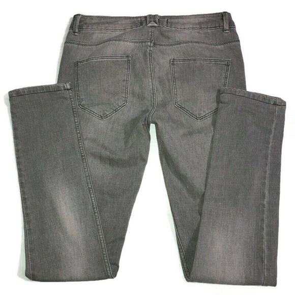 Zara Basic Womens Stretch Mid Rise Skinny Denim Jeans Size 4 Gray Wash Inseam 31 - Picture 4 of 6